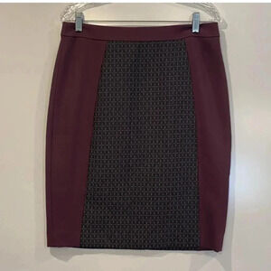 Halogen Nordstrom Womens Burgundy Pencil Skirt Size‎ 8
